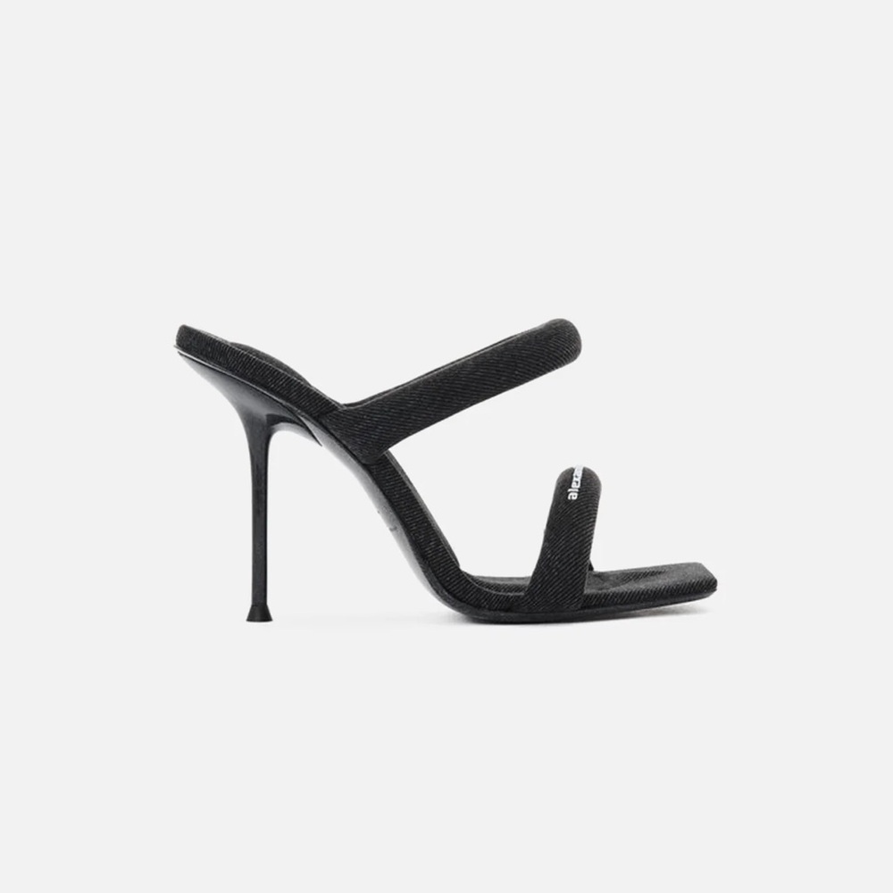 Alexander Wang Black Denim Stiletto Heels